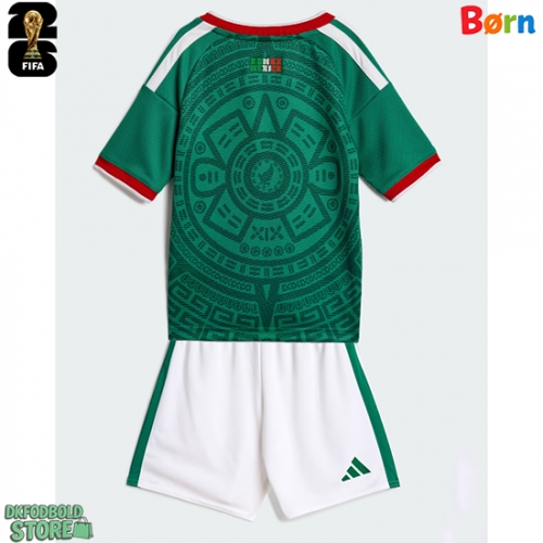 Mexico Replika Babytøj Hjemmebanesæt Børn VM 2026 Kortærmet (+ Korte bukser)